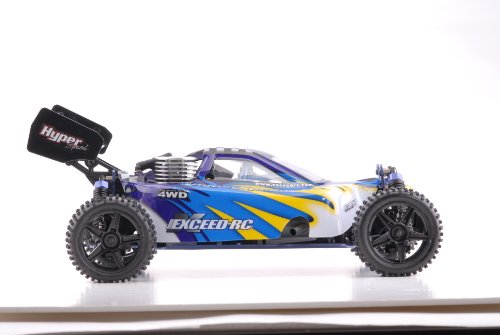 110 24ghz Exceed Rc Hyper Speed Beginner Version 16 Engine Nitro Powered Off Road Buggy Fire Blue Starter Kit Required 0 0