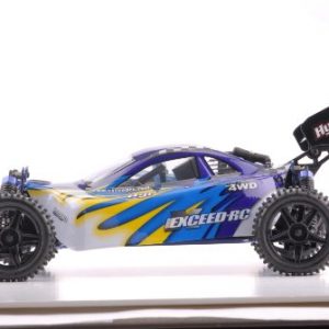 110 24ghz Exceed Rc Hyper Speed Beginner Version 16 Engine Nitro Powered Off Road Buggy Fire Blue Starter Kit Required 0