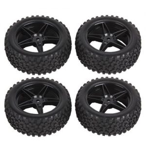 Dn Front Rear Wheel Rim Rubber Tyre Tires 66005 66025 For Rc 110 Off Road Pack Of 4 0