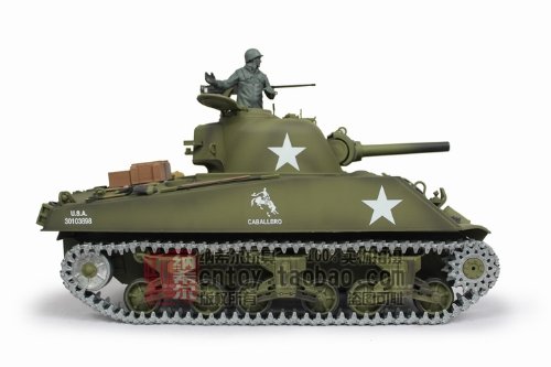 116 Us M4a3 Sherman Tank 105mm Howitzer Air Soft Rc Battle Tank Smoke Sound Upgrade Version W Metal Gear Tracks 0 0