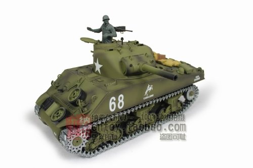 116 Us M4a3 Sherman Tank 105mm Howitzer Air Soft Rc Battle Tank Smoke Sound Upgrade Version W Metal Gear Tracks 0 3