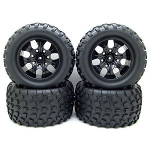 12mm Hub Wheel Rim Tires 110 Off Road Rc Car Buggy Tyre W Foam Inserts Black Pack Of 4 0