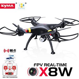 Cheerwing Syma X8w Fpv Real Time 24ghz 4ch 6 Axis Gyro Headless Rc Quadcopter Drone With Hd Camera Rtf Black 0