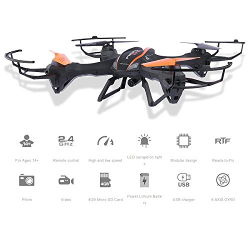 DBPOWER Predator U842 WIFI RC Quadcopter Drone with HD Camera 2.4G 4CH ...