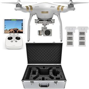 Dji Phantom 3 Professional Quadcopter Drone With 4k Camera 3 Axis Gimbal Flight Bundle Includes Drone Aluminum Carrying Case And Spare Intelligent Flight Battery 0