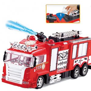 Rc Rescue Fire Engine Truck Radio Control Shoots Water 0