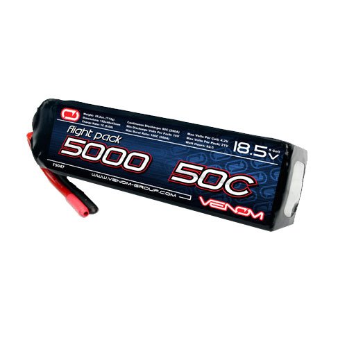 Venom 50c 5s 5000mah 185v 5 Cell Lipo Battery For Air Rc Airplane Helicopter 0