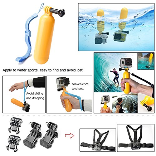 Soft Digits 50 In 1 Action Camera Accessories Kit For Gopro Hero 5 4 3 3 2 1 With Carrying Casechest Strapoctopus Tripod 0 0