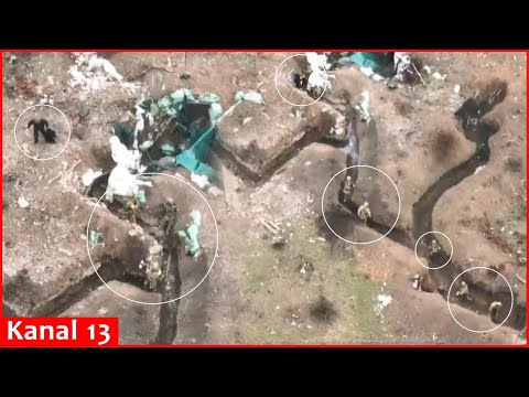 Drone targeted a large number of Russians gathered in the trench