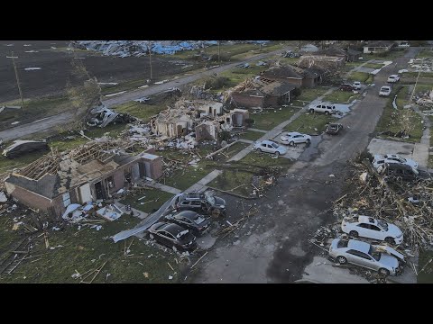 DRONE VIDEO | Mississippi town destroyed by deadly tornado