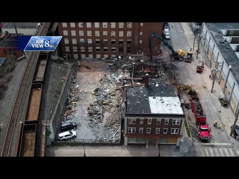 Drone video shows devastation at scene of candy factory explosion in West Reading, Pa.