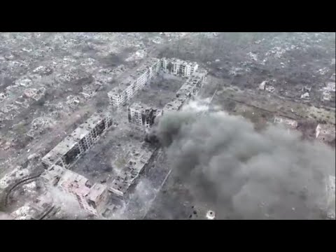 Ukraine shows drone video of Bakhmut in ruins, says situation stabilises
