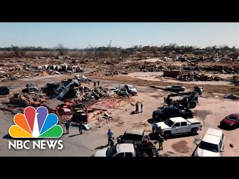 Watch: Drone footage captures devastation after deadly tornadoes in Mississippi