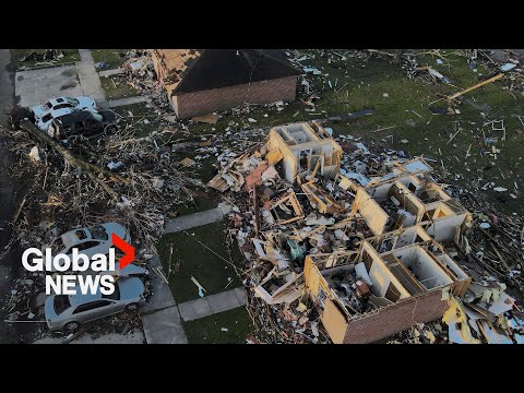 Mississippi tornado: Drone video shows homes reduced to rubble in Rolling Fork