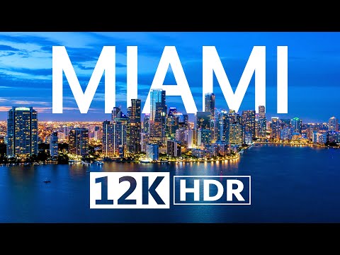 Miami 12K HDR 120fps Dolby Vision | Drone View in Cinematic Video