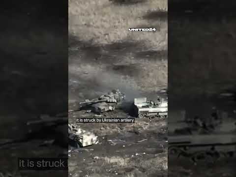 Shocking drone video: Moment Ukraine artillery destroys Russian tanks🔥 #warinukraine #shorts