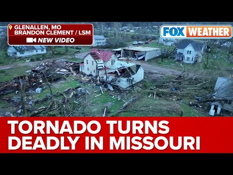Drone Video Shows Extensive Damage Deadly Tornado Did To Glenallen, MO
