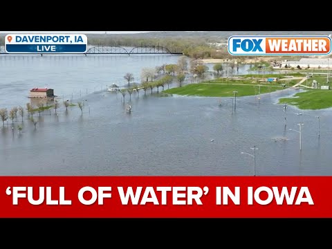 'Full Of Water': Drone Video Shows Extent Of Flooding From Rising MS River In Quad Cities