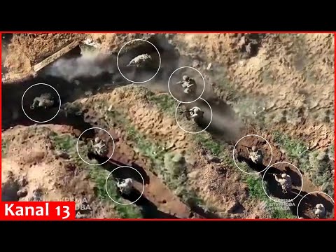 Ukrainian fighters opened fire and entered the trench where Russians were hiding – Drone footage