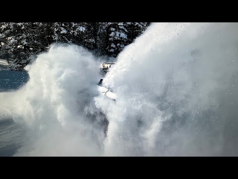 Rotary Snow Train – Plowing Donner Pass California – Drone and Ground video with audio – 4k