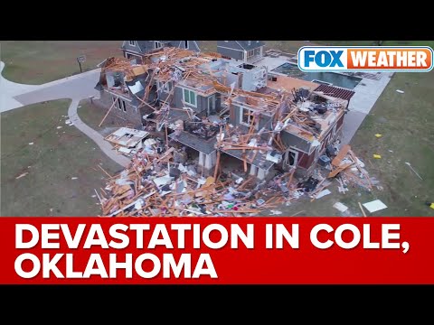 Drone Video Shows Homes Flattened, Cars Tossed From Deadly Tornado In Cole, Oklahoma