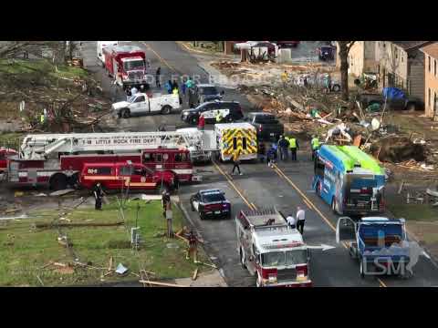 03-31-2023 Little Rock, AR – Tornado Damage via Drone