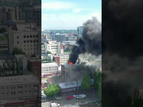 Downtown Portland apartment fire captured in drone video