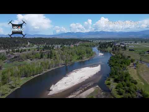 Drone video high above the Bitterroot River