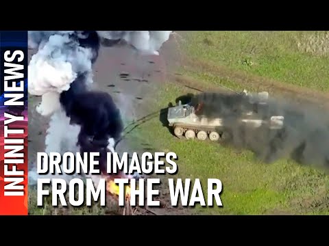 Russian tanks trying to enter Bakhmut were destroyed by Ukrainian drones! Drone Images from the War