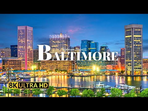 Baltimore, United States of America 🇺🇸 in 8K ULTRA HD 60FPS Drone Video