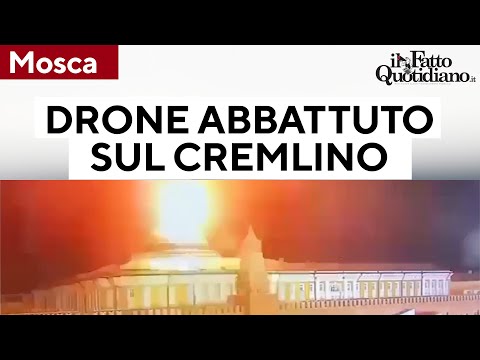 Il video del drone abbattuto sopra il Cremlino: "Kiev ha tentato di uccidere Putin"