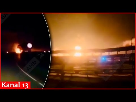 Footage of fire that broke out after drone attack on oil refineries in Russia