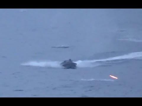 Video Footage of Drone Boat Attacking Russian Naval Ship Ivan Khurs North of the Bosphorus Strait