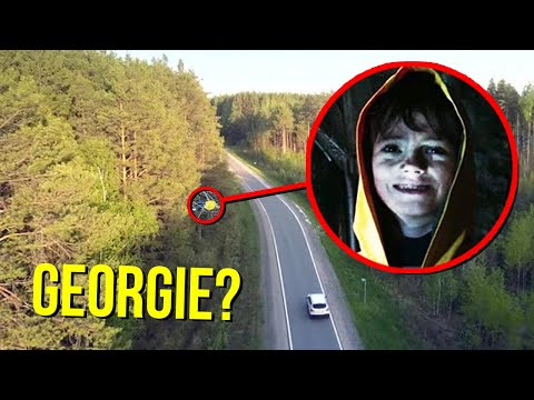 DRONE CATCHES GEORGIE AT HAUNTED FARM!! (HE TOOK MY DRONE!!)