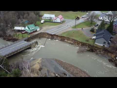 Quebec flooding | Drone footage shows severe flooding in the Charlevoix region
