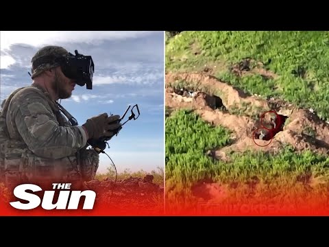 Ukrainian unit uses first person view drones to attack Russian trenches