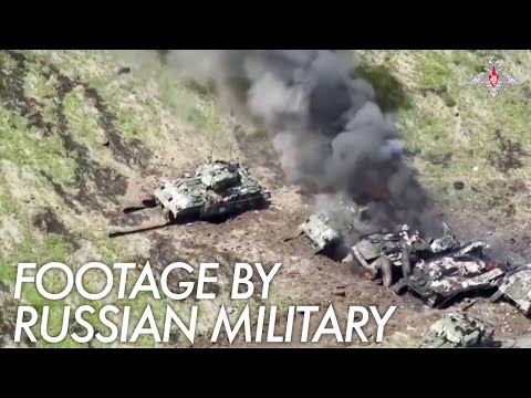 Russia releases video of drone strikes on Western-aided tanks in Zaporizhzhia, Ukraine