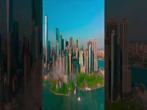 Manhattan, New York, USA by Drone – 4K Video Ultra HD [HDR]