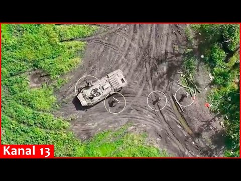 They left equipment, fled – Russians came to their position in combat vehicle, became drone’s target