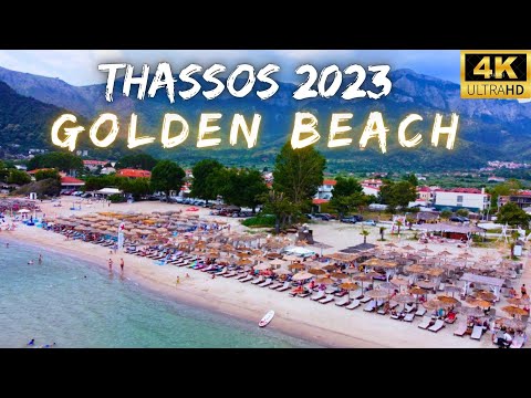 Golden Beach Thassos 2023 4K Drone Video