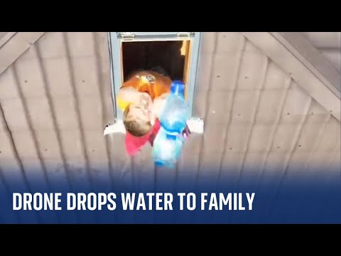 Ukraine War: Drone drops water for family stranded in Kherson floods