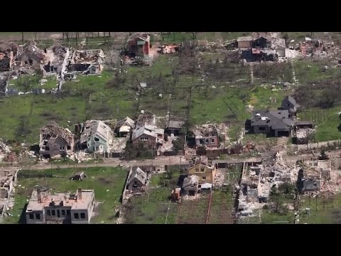 Drone video shows Bakhmut in ruins as Ukrainian counteroffensive underway