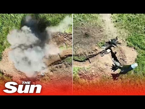 Ukrainian drones blow up Russian troops inside foxholes in Bakhmut