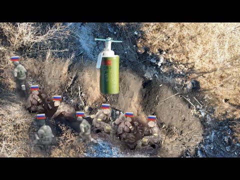 Horrible Footage!! Elite drone Ukraine drop bomb destroy Brutally Russian troops