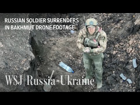 Watch a Russian Soldier Surrender to a Ukrainian Drone in Bakhmut | WSJ