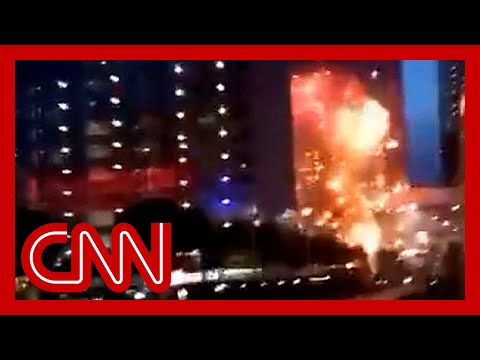 Shocking video captures drone explosion in Russia
