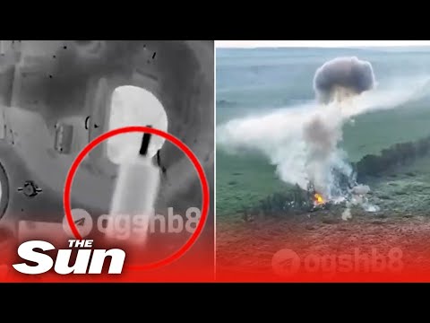 Ukrainian Mountain Battalion destroys Russian tank with weaponised drone