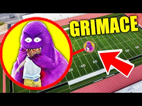 Drone Catches GRIMACE SHAKE At Haunted School!! (HE CAME AFTER US!!)