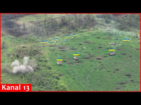 Drone captures Ukrainian fighters’ attack on Russian trench with equipment, combat operation