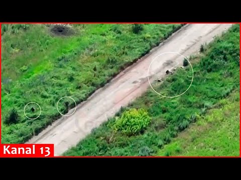 Russians trying to escape were destroyed on the roadside – drone footage